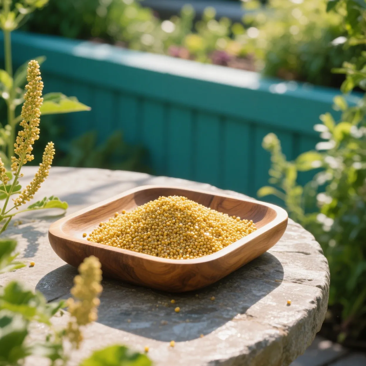 Sprouting quinoa grains and fermentation equipment